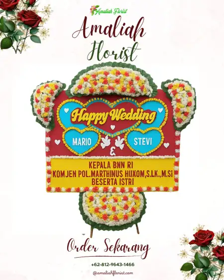 Papan Bunga Pernikahan Semidang Gumay